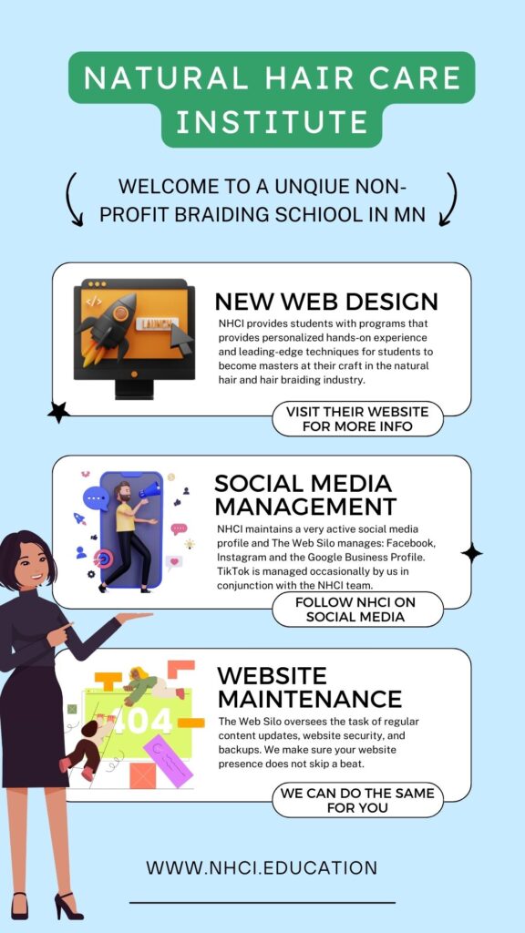 Agency Portfolio - Natural Hair Care Institute Client Card