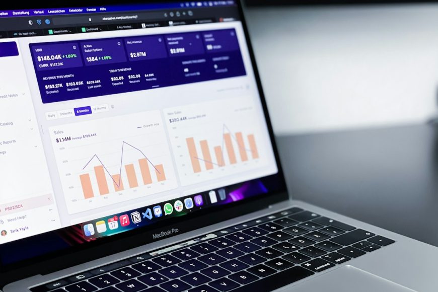 Website analytics dashboard illustrating small business conversion optimization
